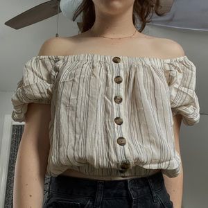 American Eagle off the shoulder crop top